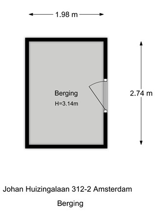 Floorplan - Johan Huizingalaan 312-2, 1065 JN Amsterdam